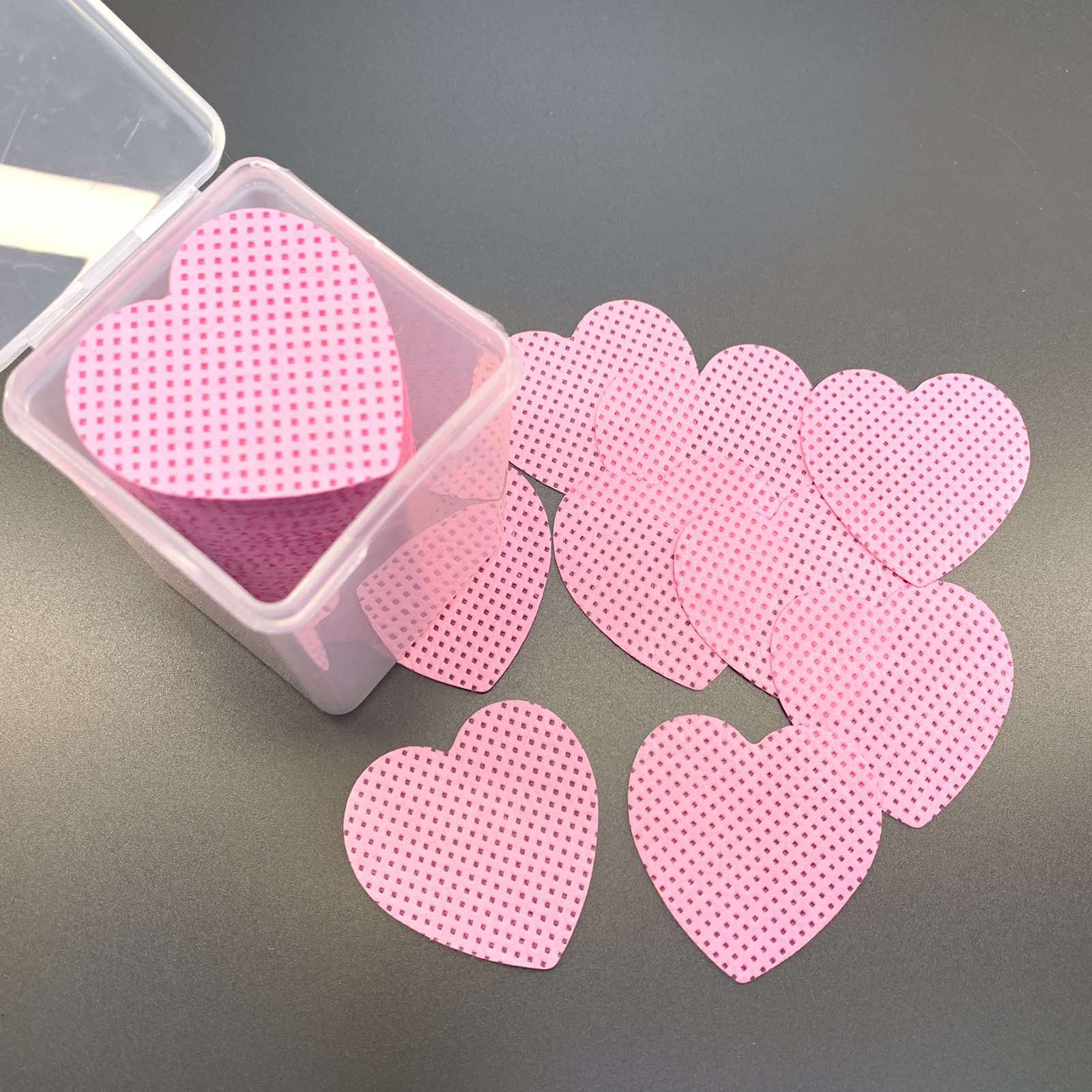 Heart-Shaped Lint-Free Wipes for Clean and Precise Beauty Routines