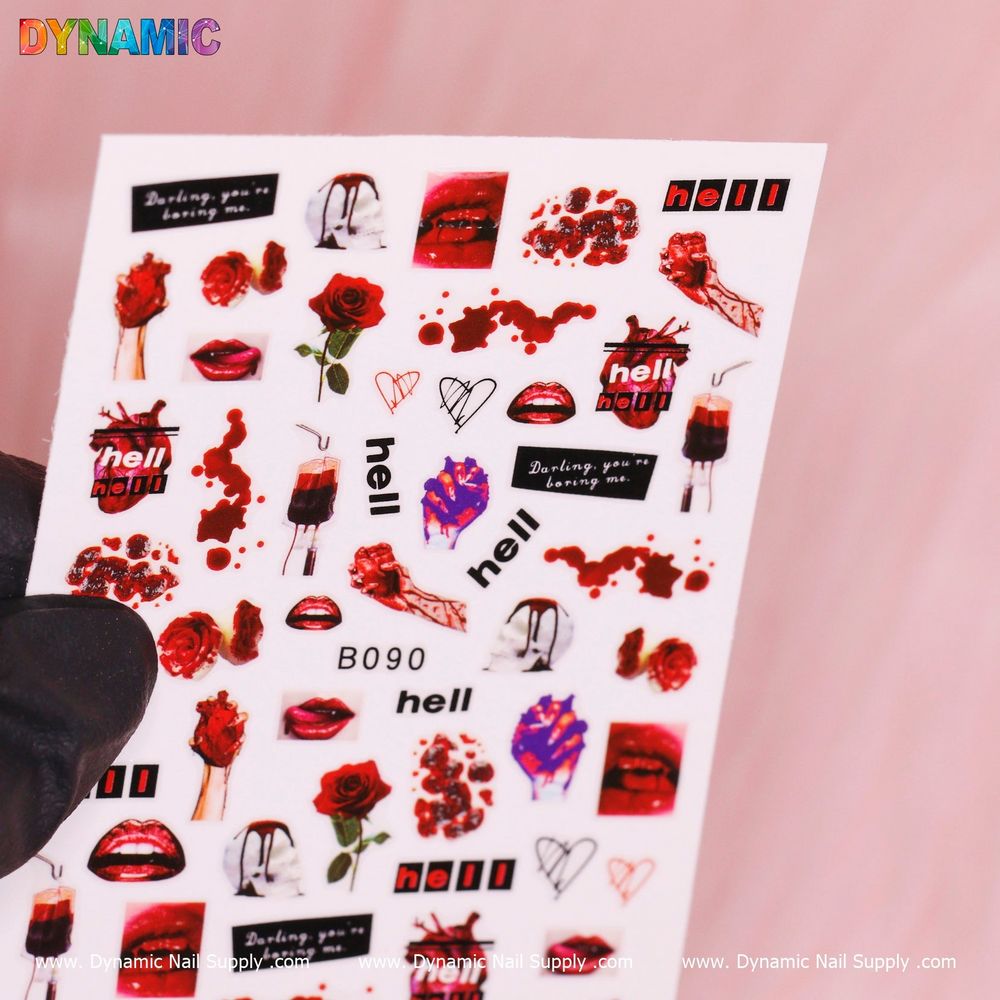 bloody Halloween nail sticker design - 2