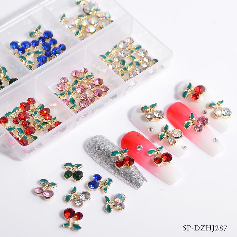 60 mixed cherry nail charms - 7
