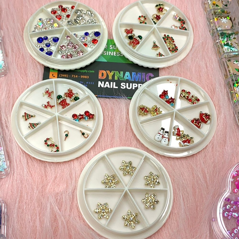 Christmas Nail Charms Set: 54pcs Festive Nail Art