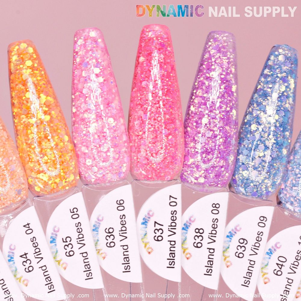 iridescent glitter acrylic powder jars - 2