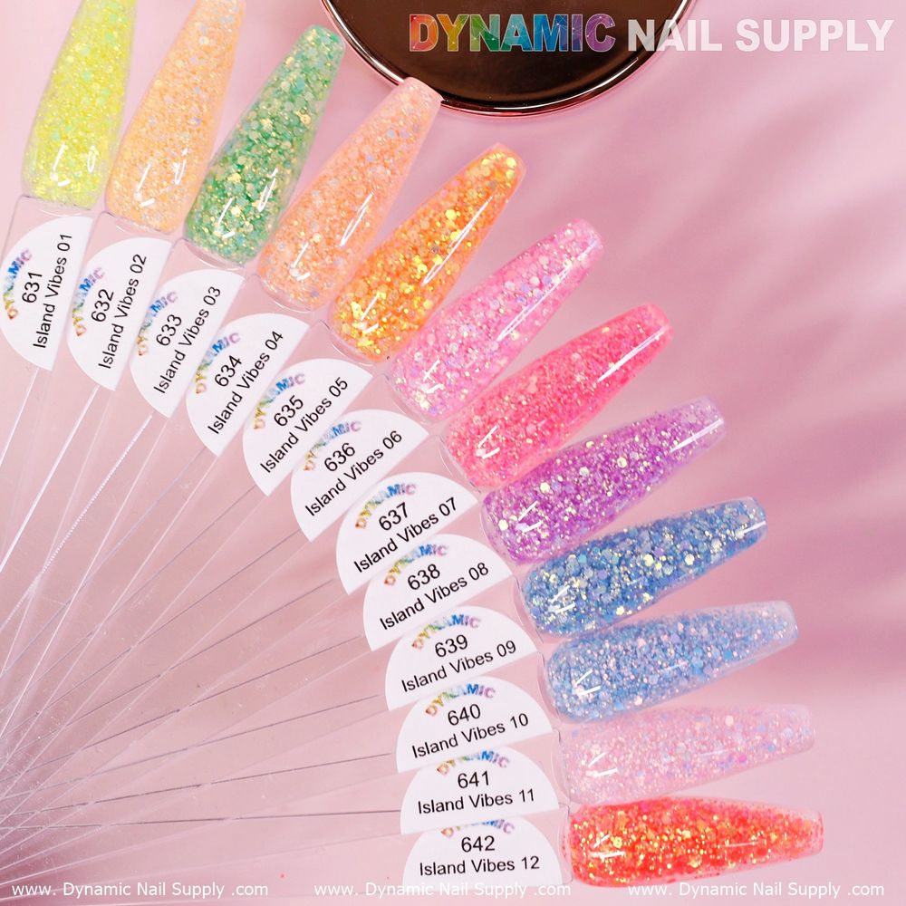 iridescent glitter acrylic powder jars - 3