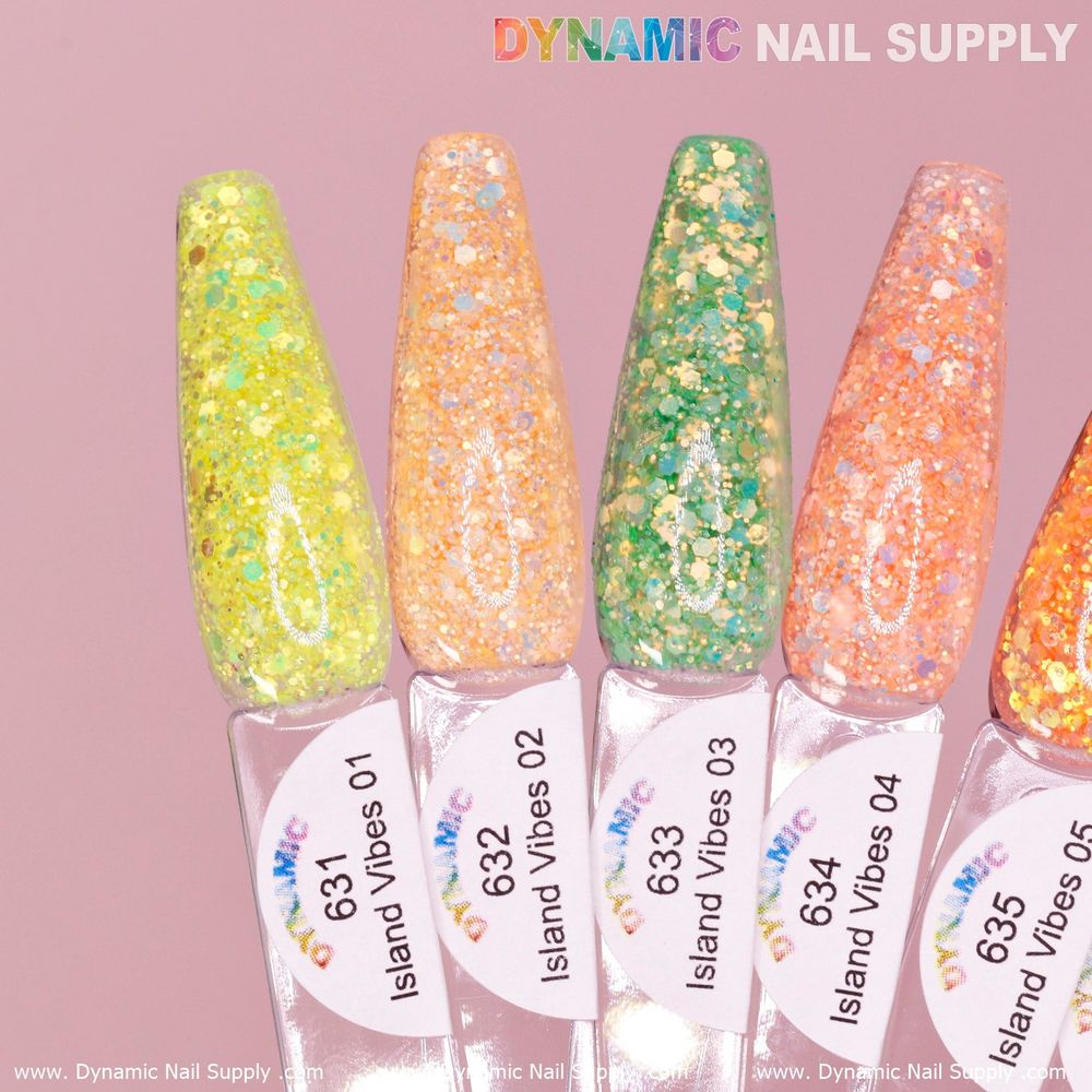 iridescent glitter acrylic powder jars - 6