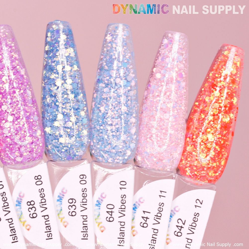 iridescent glitter acrylic powder jars - 8
