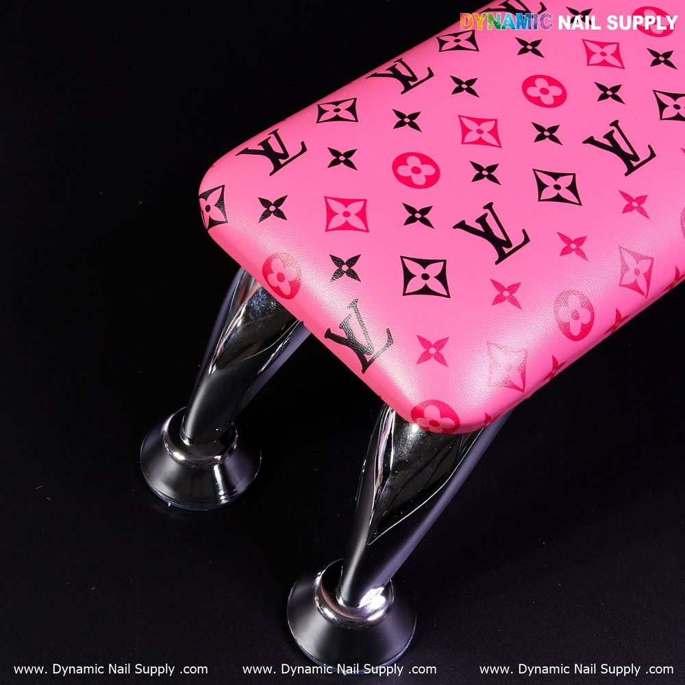 hot pink leather manicure armrest - 2