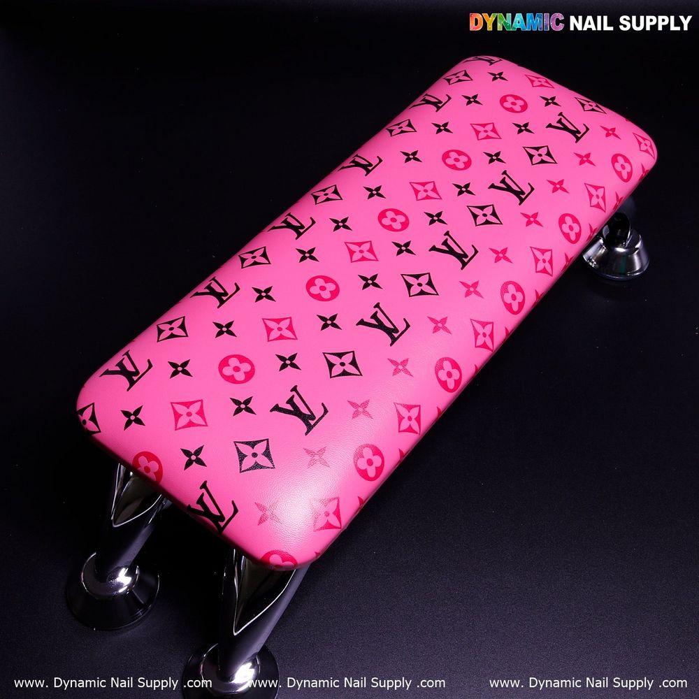 hot pink leather manicure armrest - 5
