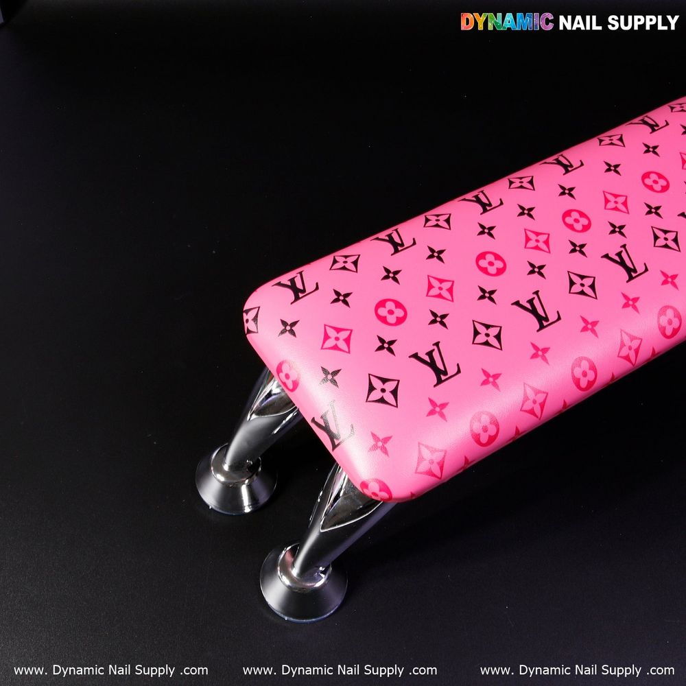 hot pink leather manicure armrest - 9