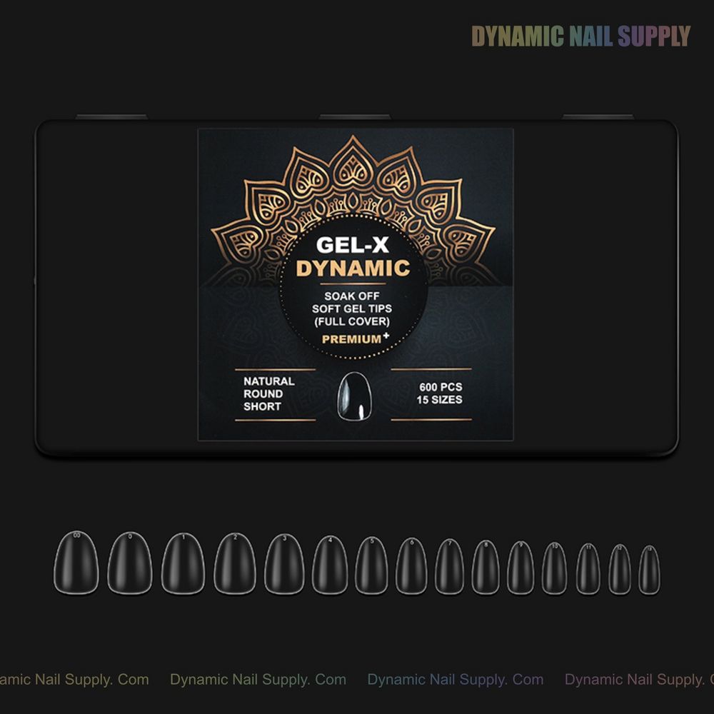 clear round full cover gel tips - 11