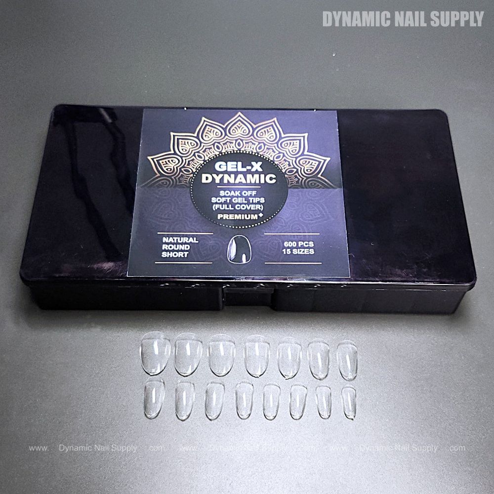 clear round full cover gel tips - 3