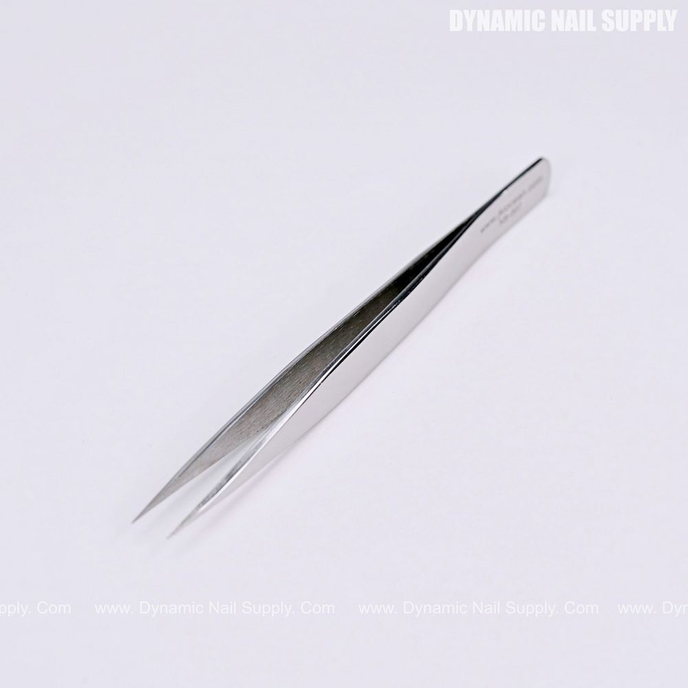 pointed stainless steel eyelash tweezer - 5